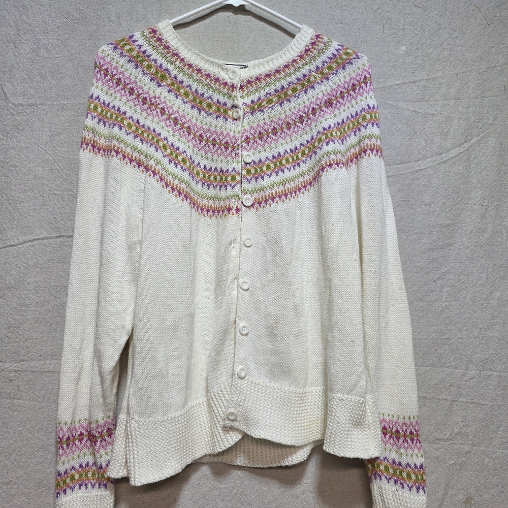 Women's Tiara Vintage Multicolor Patterned Sweater